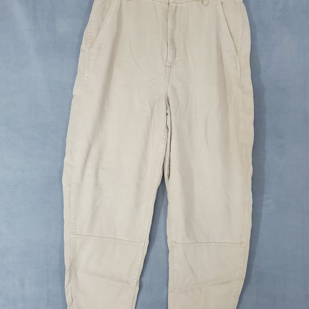 Everlane Womens Khaki Pants Size 6 Beige High-Rise Soft Pockets Loose Fit